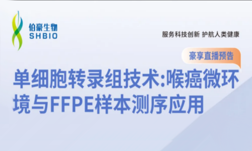 豪享直播 | 單細(xì)胞轉(zhuǎn)錄組技術(shù)：喉癌微環(huán)境與 FFPE 樣本測(cè)序應(yīng)用