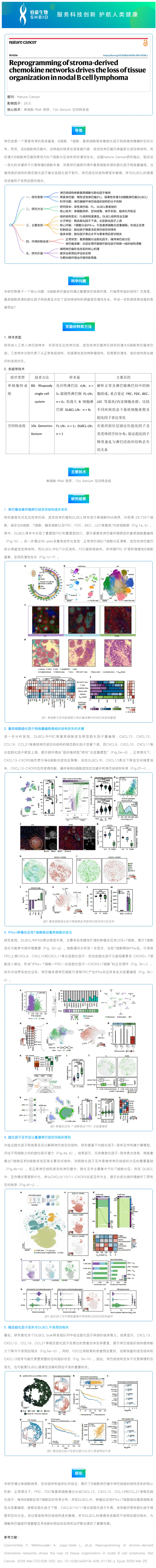 文獻解讀 _ Nature Cancer 重磅：單細胞 + 空間組學揭示 B 細胞淋巴瘤“組織結構崩塌”